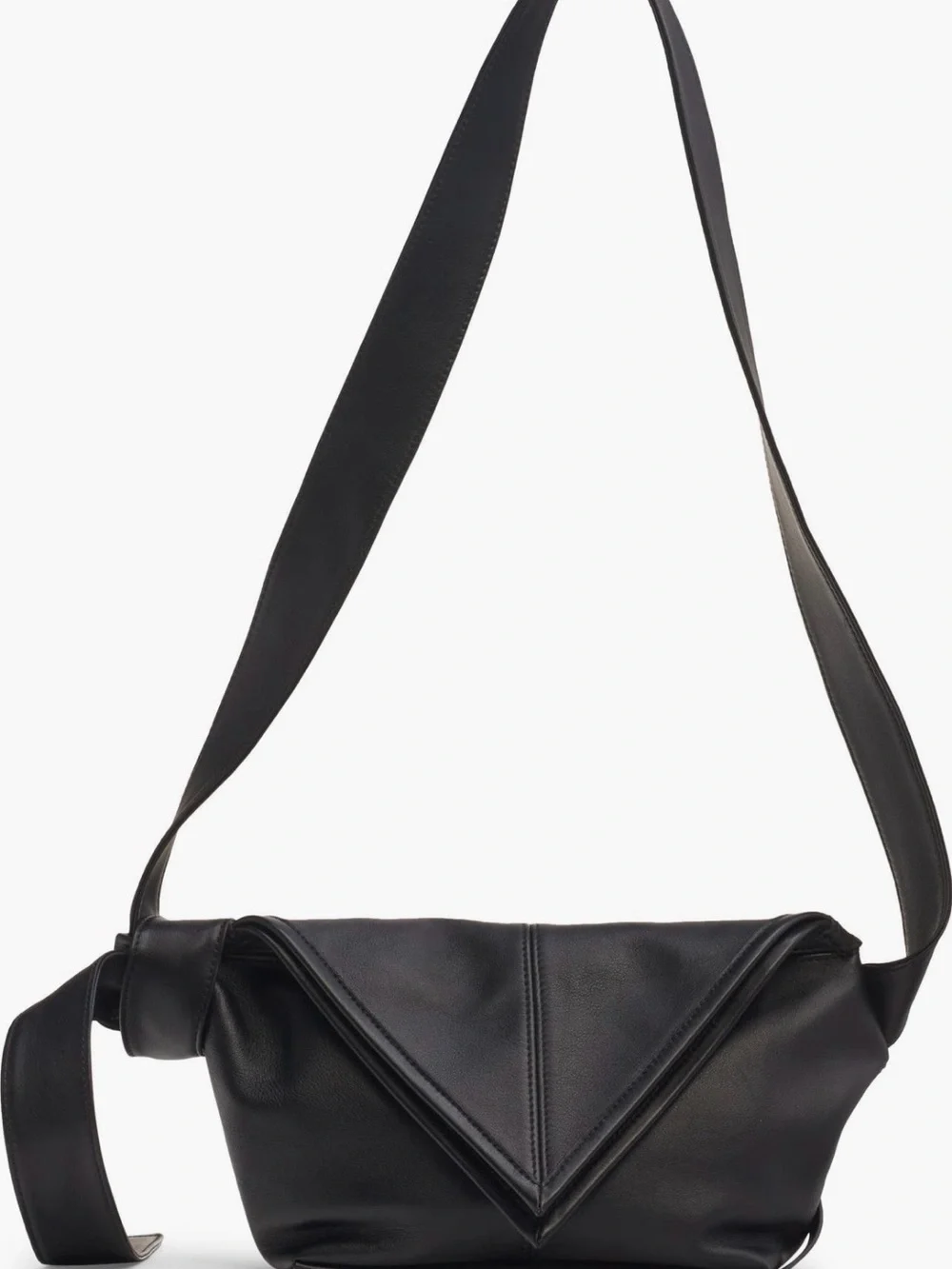 Bottega Veneta Black Leather Sawyer hobo Shoulder Bag